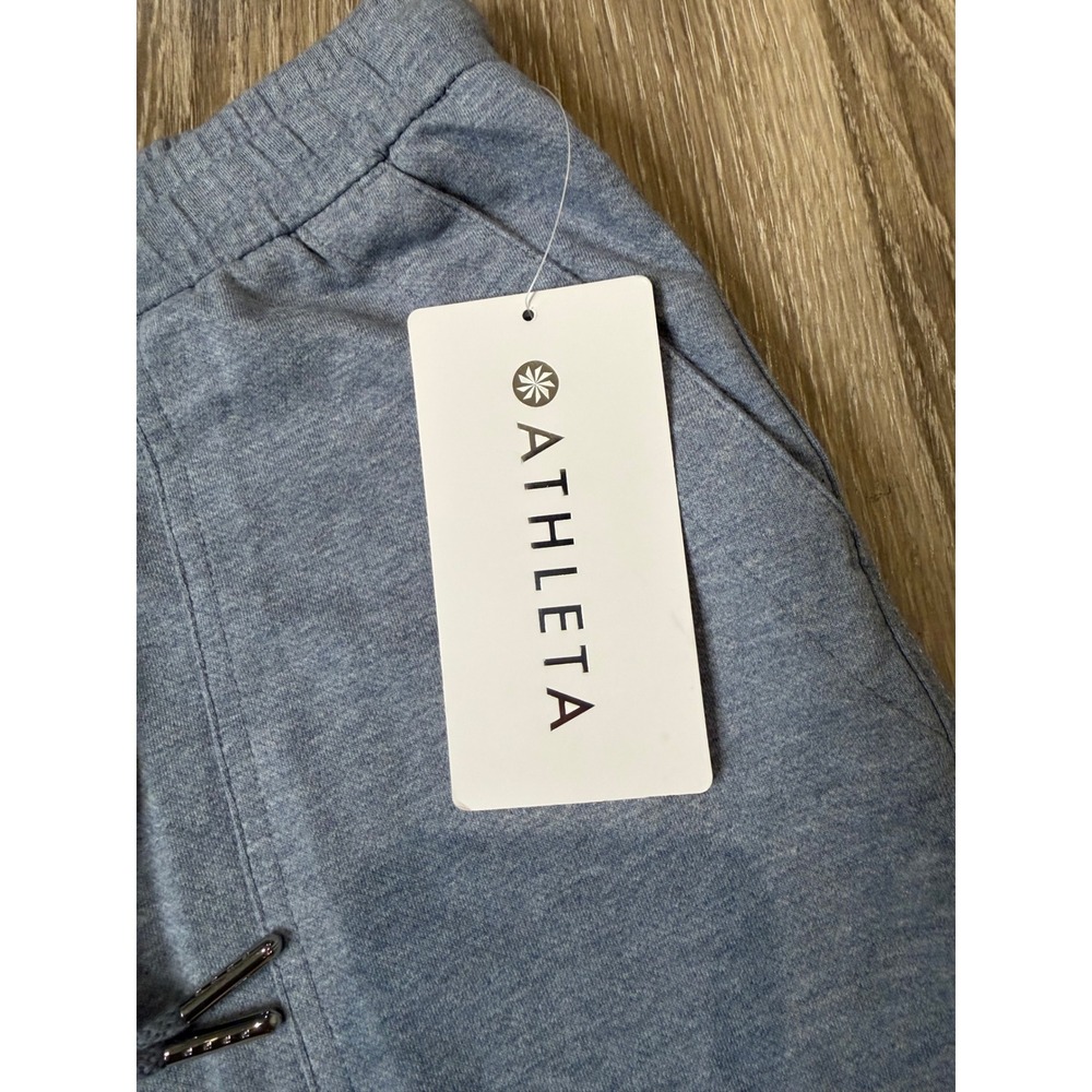 Athleta Farallon Heathered Wide Crop Pants Blue Size 2 NWT Athleisure Travel - Picture 5 of 10